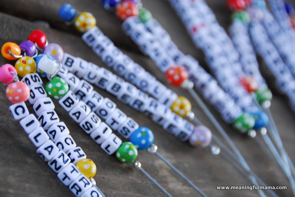 Beaded Garden Markers