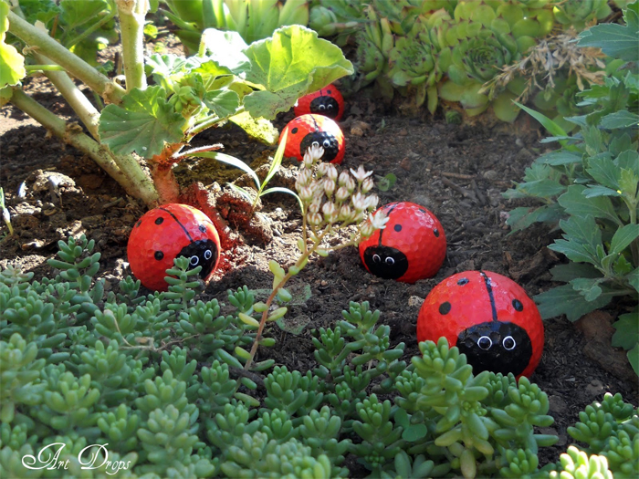 Golf Ball Ladybugs