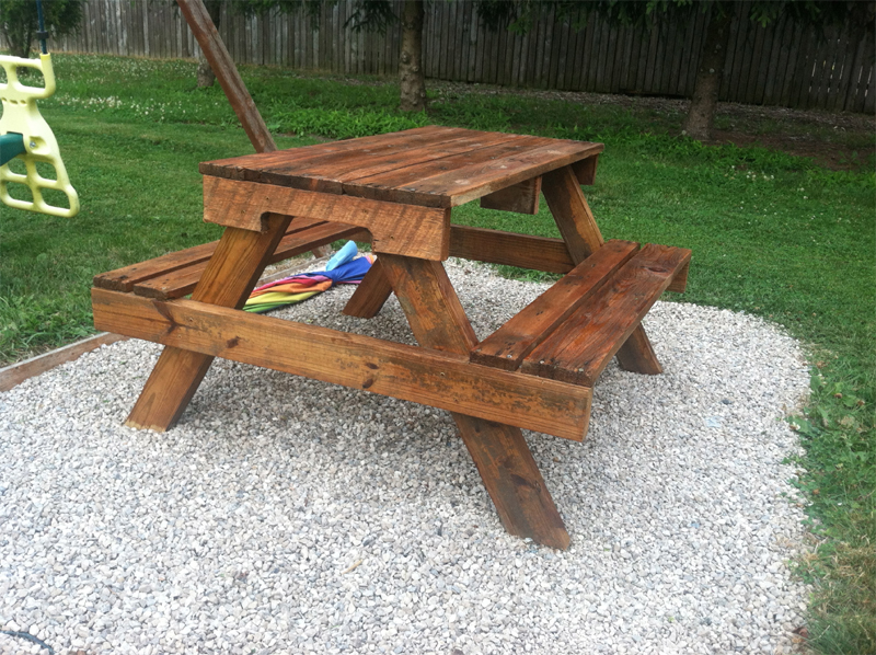 Kids Picnic Table From Pallet Wood