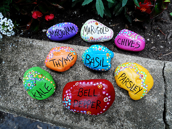 Painted Rock Garden Markers