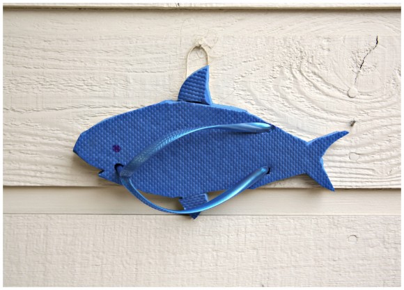 Shark Flip-Flop Sculpture Wall Art