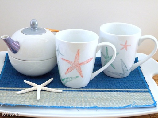 Sharpie Starfish Mugs