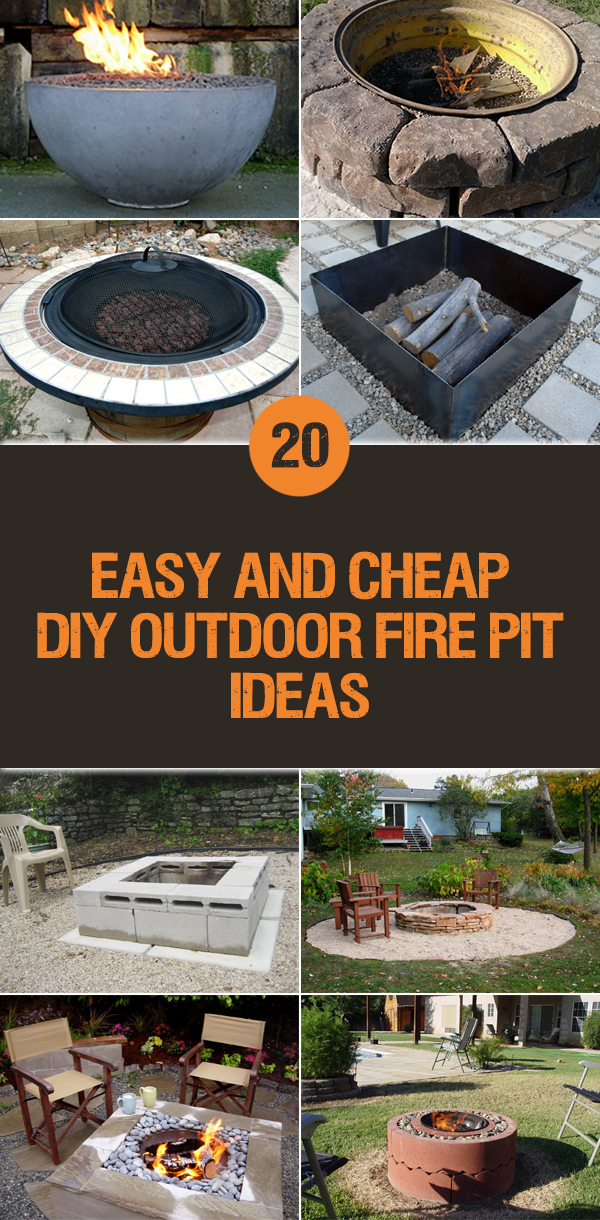 20 Easy and Cheap DIY Outdoor Fire Pit Ideas