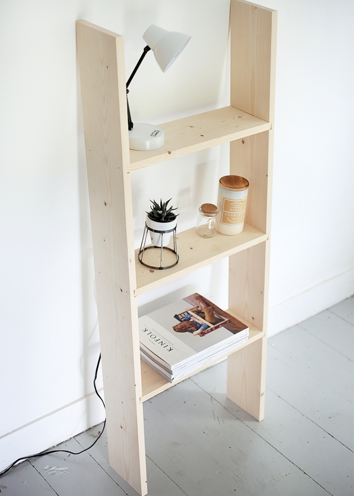 Simple and Minimal DIY Ladder Shelf