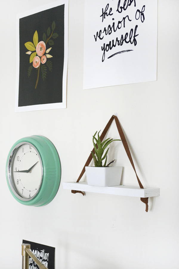 Leather Hanging Shelf