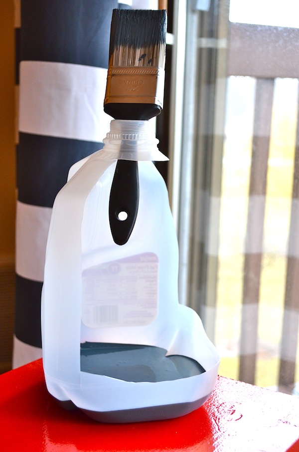 milk jug paint holder