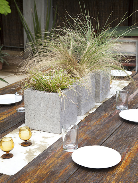 Cinder Block Centerpieces