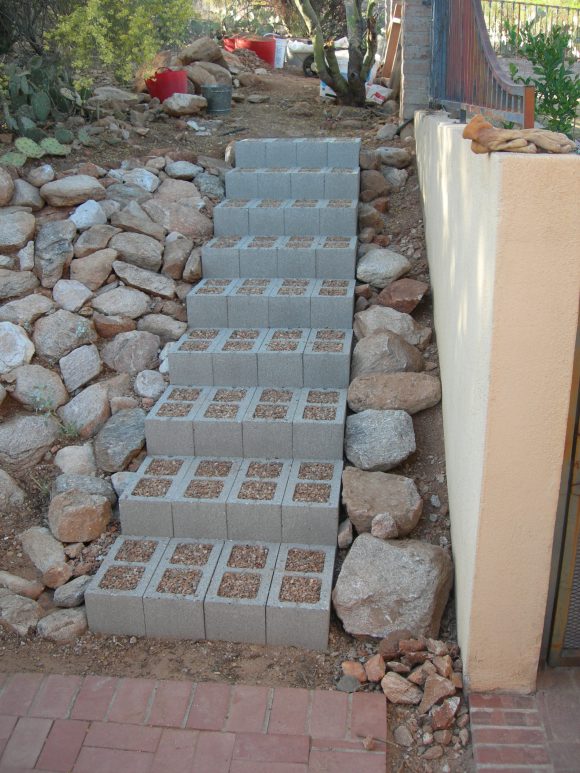 Cinder Block Stairs