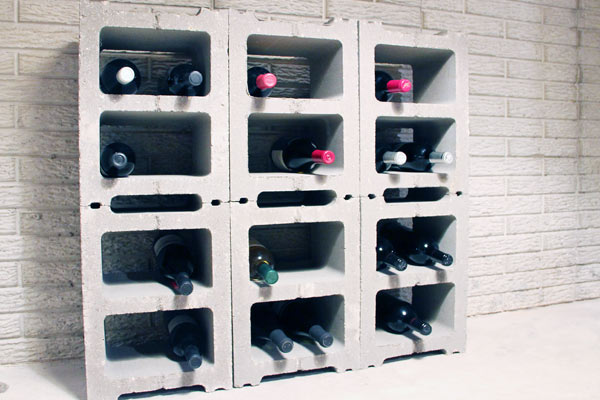 Cinder Block Wine Rack
