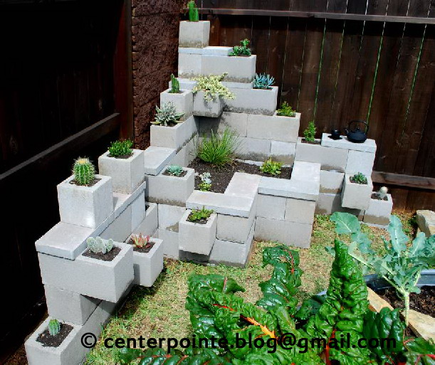 Cinder block garden