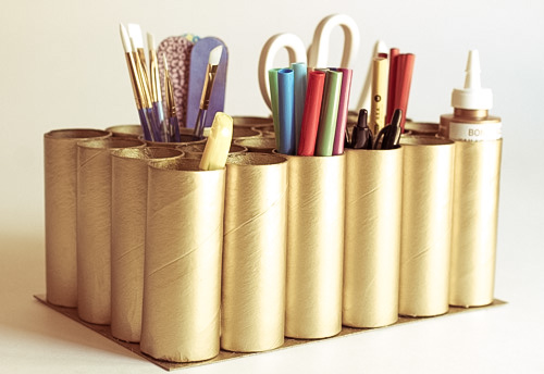 Create a Desktop Caddy Using TP Tubes