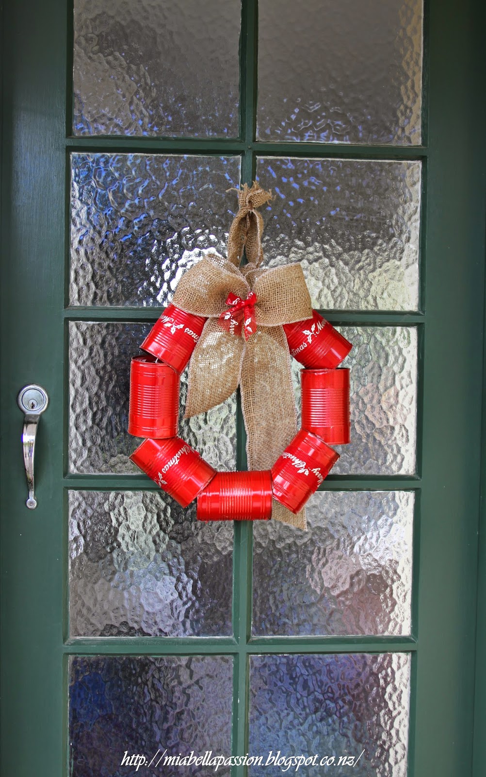 Tin Can Wreath for Christmas