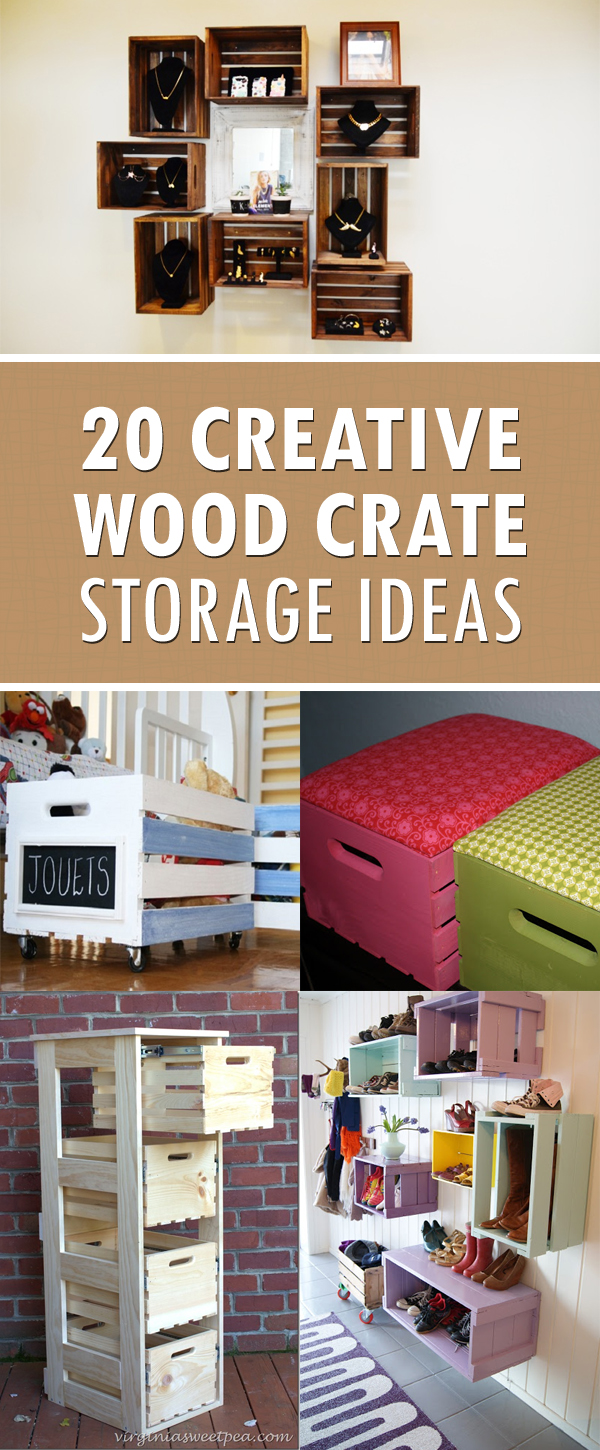 20 Creative DIY Wood Crate Storage Ideas