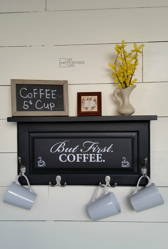 Turn a Cabinet Door into a Coffee Mug Hanger