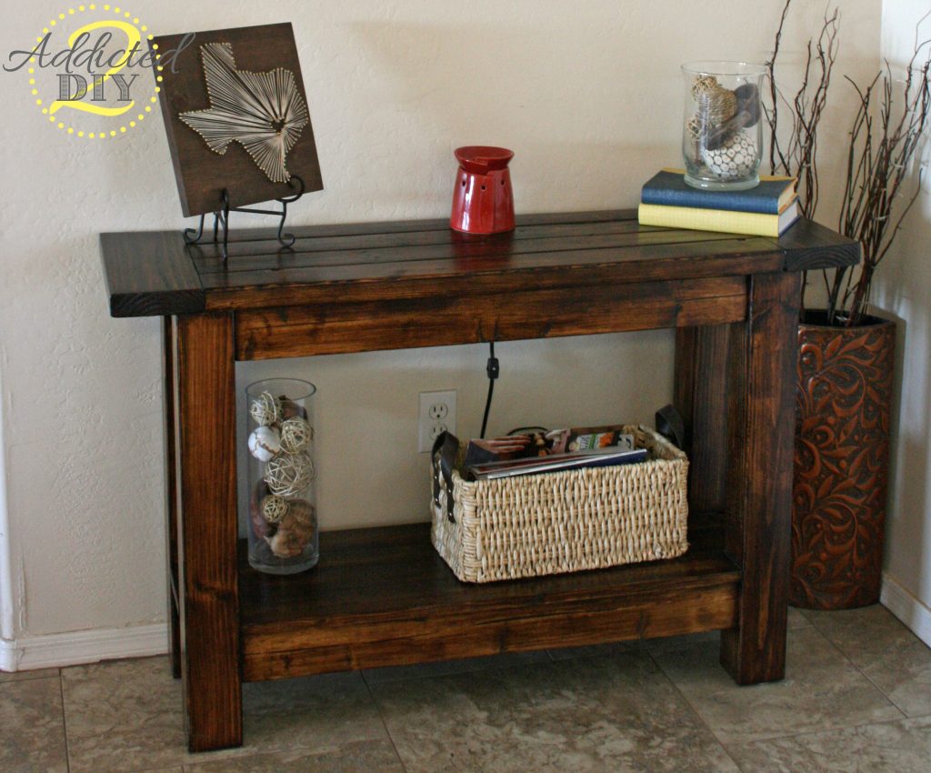 Pottery Barn Inspired Entryway Table