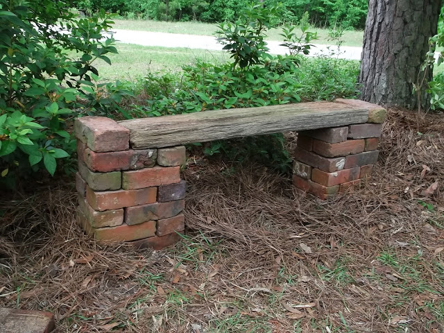 brick bench