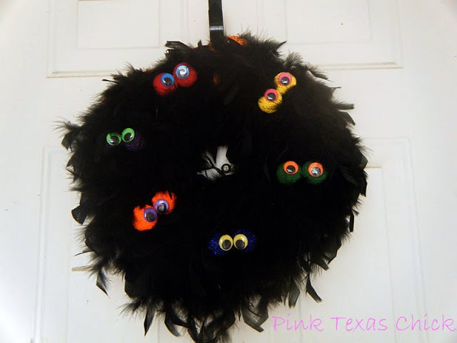 Creepy Monster Eyes Halloween Wreath