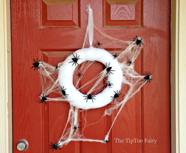 Spooky Halloween Spider Web Wreath