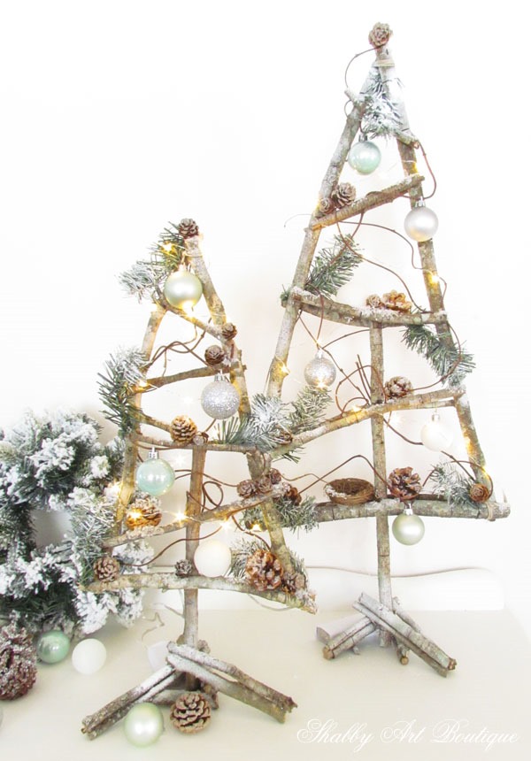 Twig Tabletop Christmas Trees