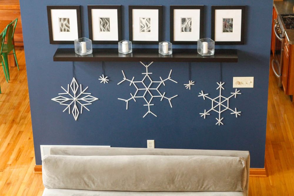 popsicle stick snowflakes