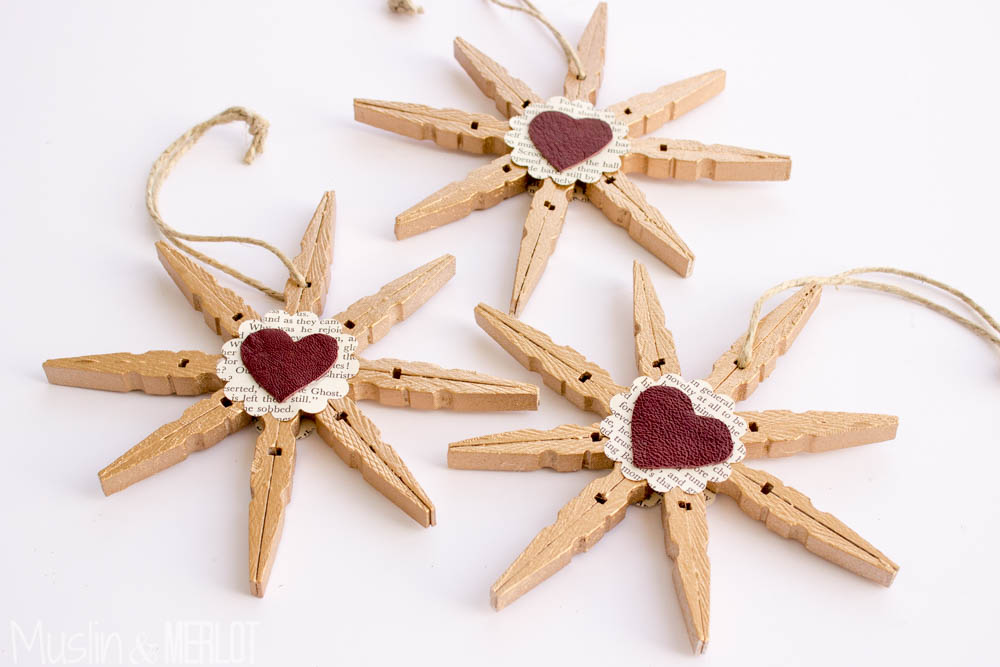 Clothespin Snowflakes