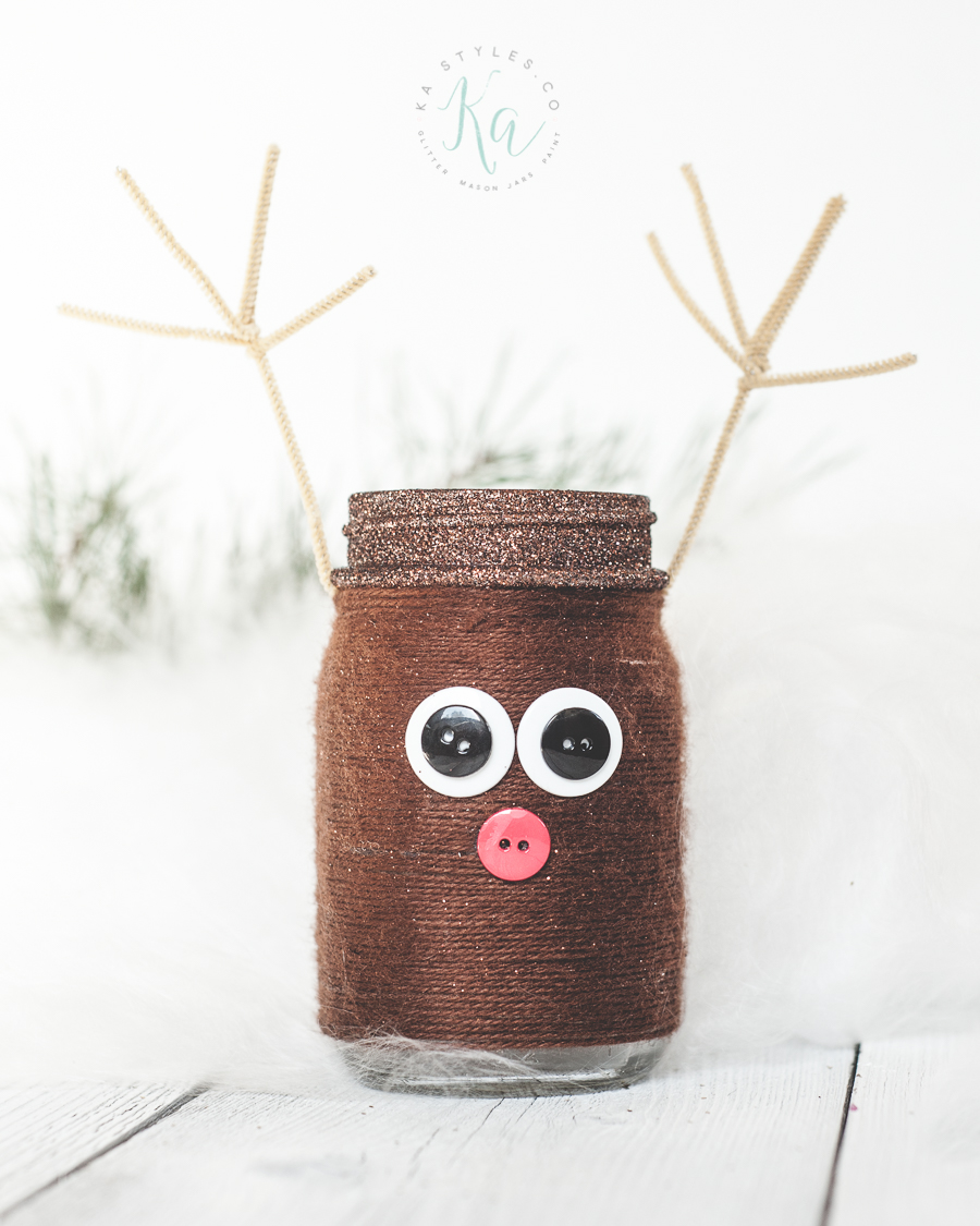 Reindeer Mason Jar Luminary