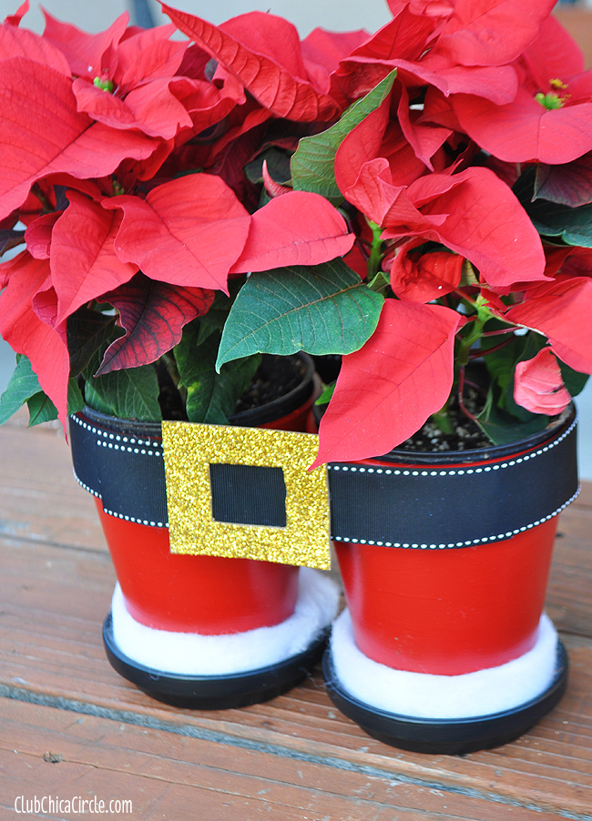 Santa Pants Flower Pots