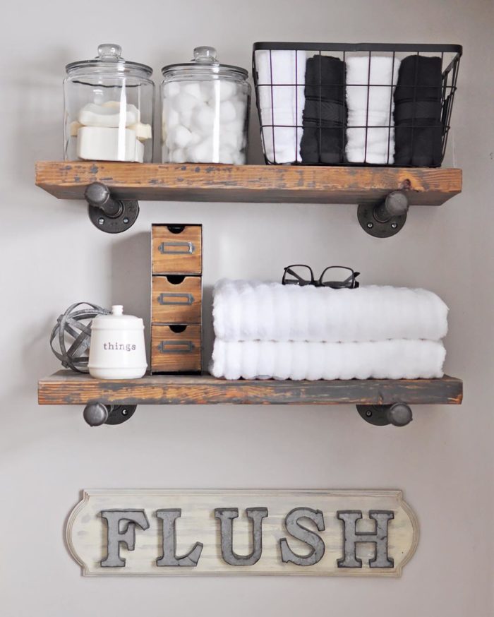 Industrial Pipe Shelves