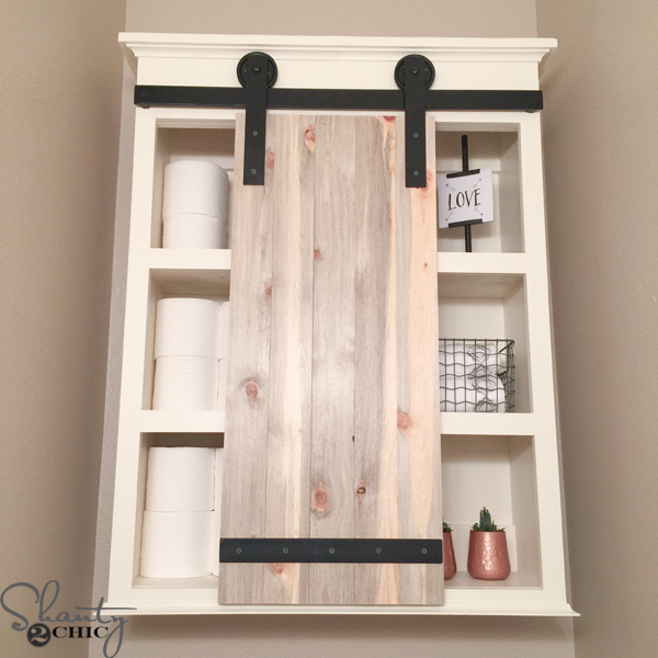 Sliding Barn Door Bathroom Cabinet