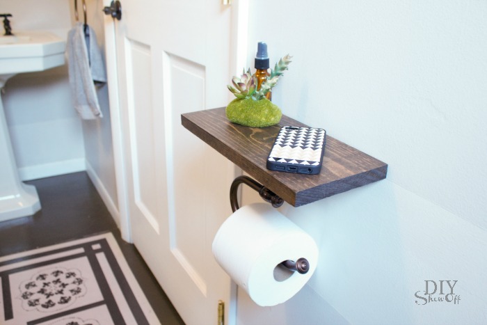 Toilet Paper Holder with Shelf