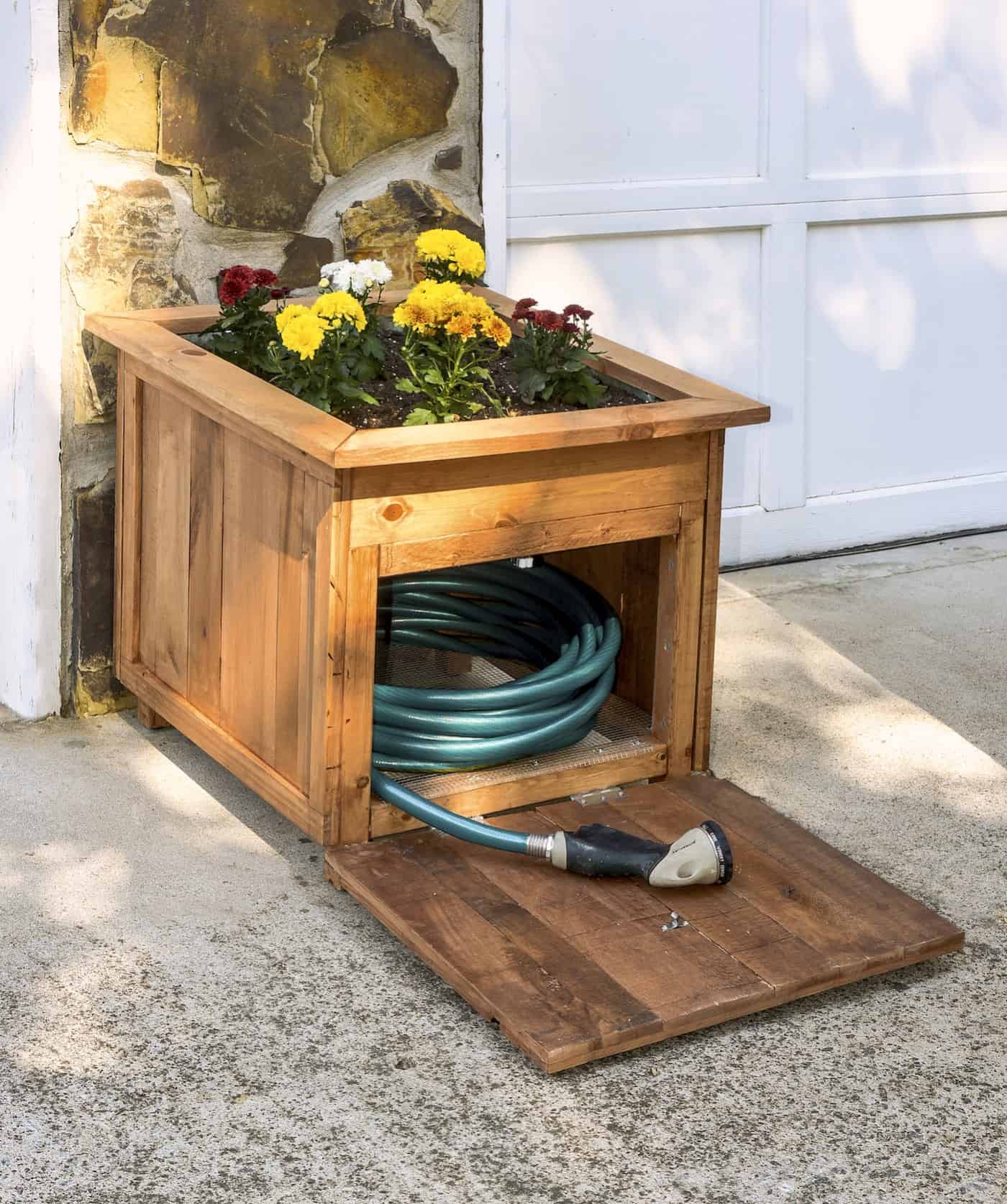 Hose Holder with Planter