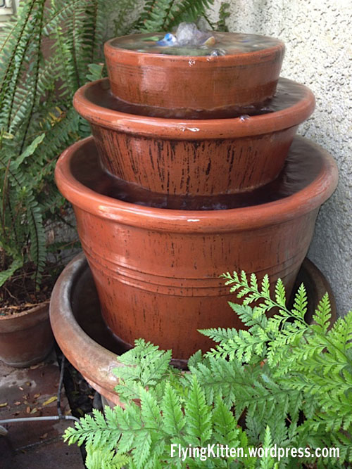 Outdoor Clay Pot Fountain