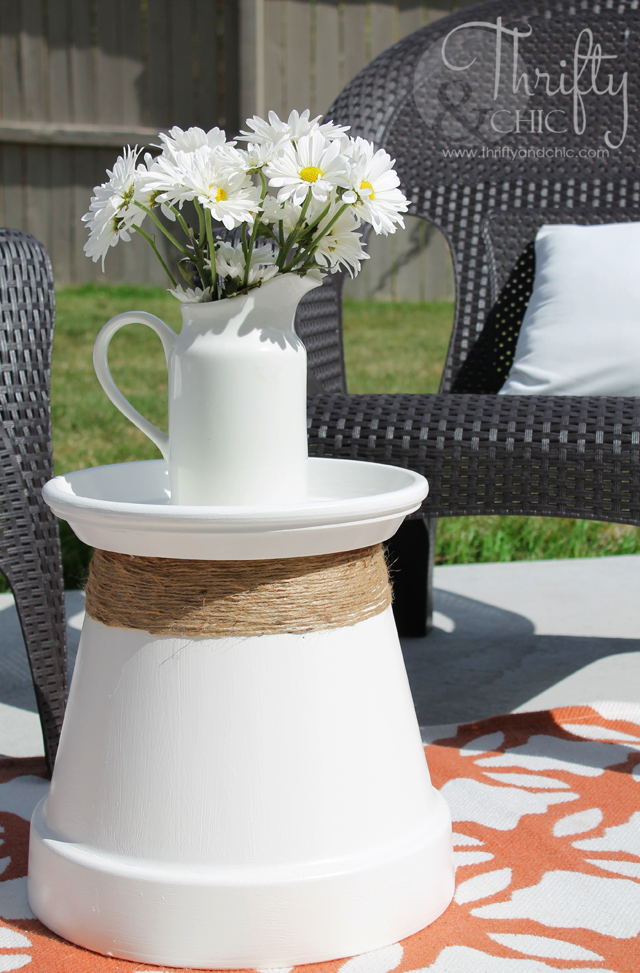 Terracotta Pot Repurposed Into Accent Table
