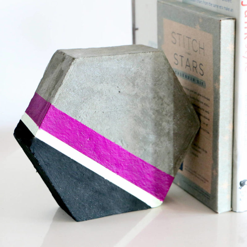 Cement Hexagon Bookends