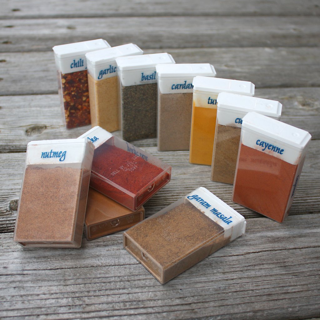 Tic Tac boxes are perfect for storing spices and herbs
