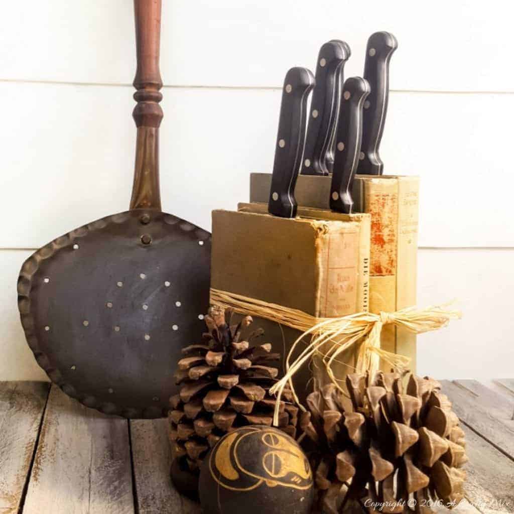 Turn old books into a knife block