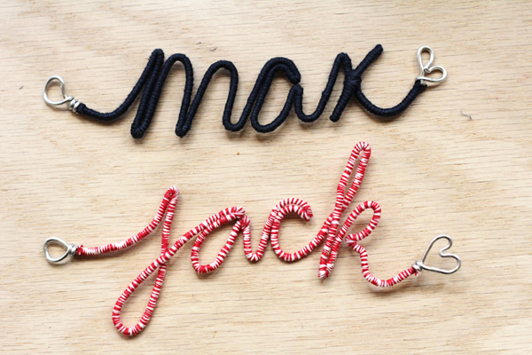 Personalized Wire Ornaments