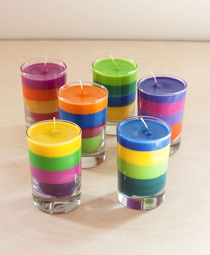 Colorful Crayon Candles