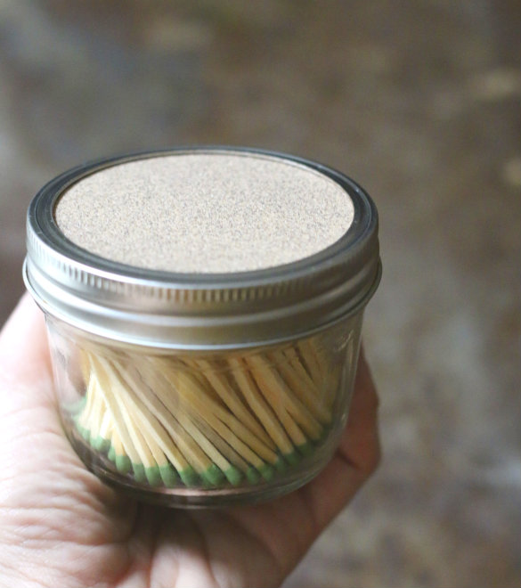 Mason Jar Match Holder