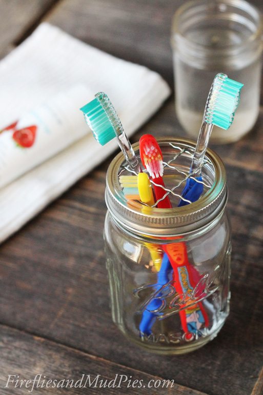 Mason Jar Toothbrush Holder