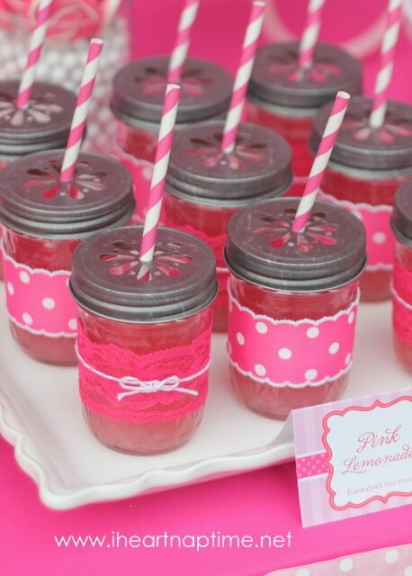 Ribbon and Lace Mason Jar Cups