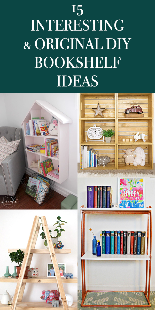 15 Interesting and Original DIY Bookshelf Ideas