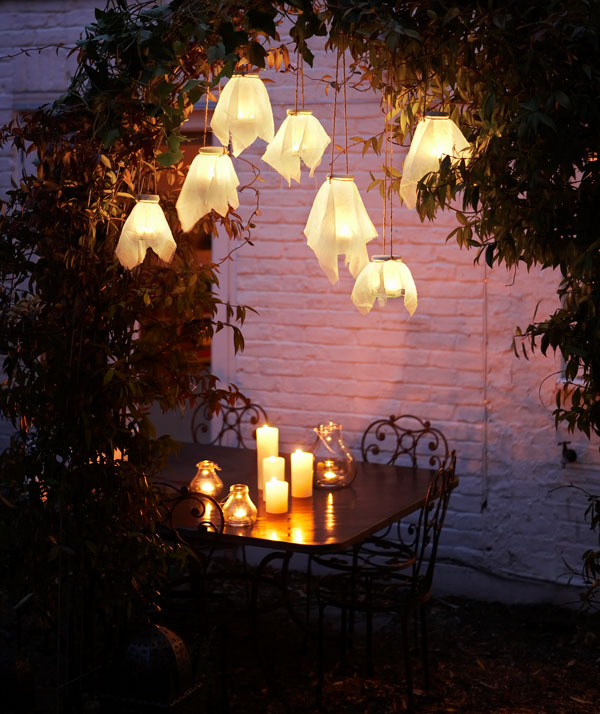 Hanging firefly glass lanterns