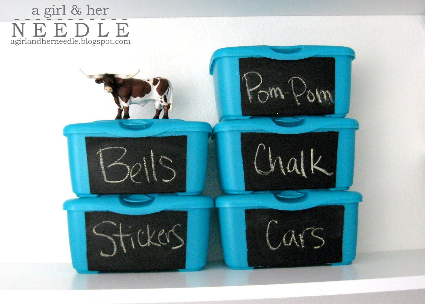 Chalkboard Storage Tubs