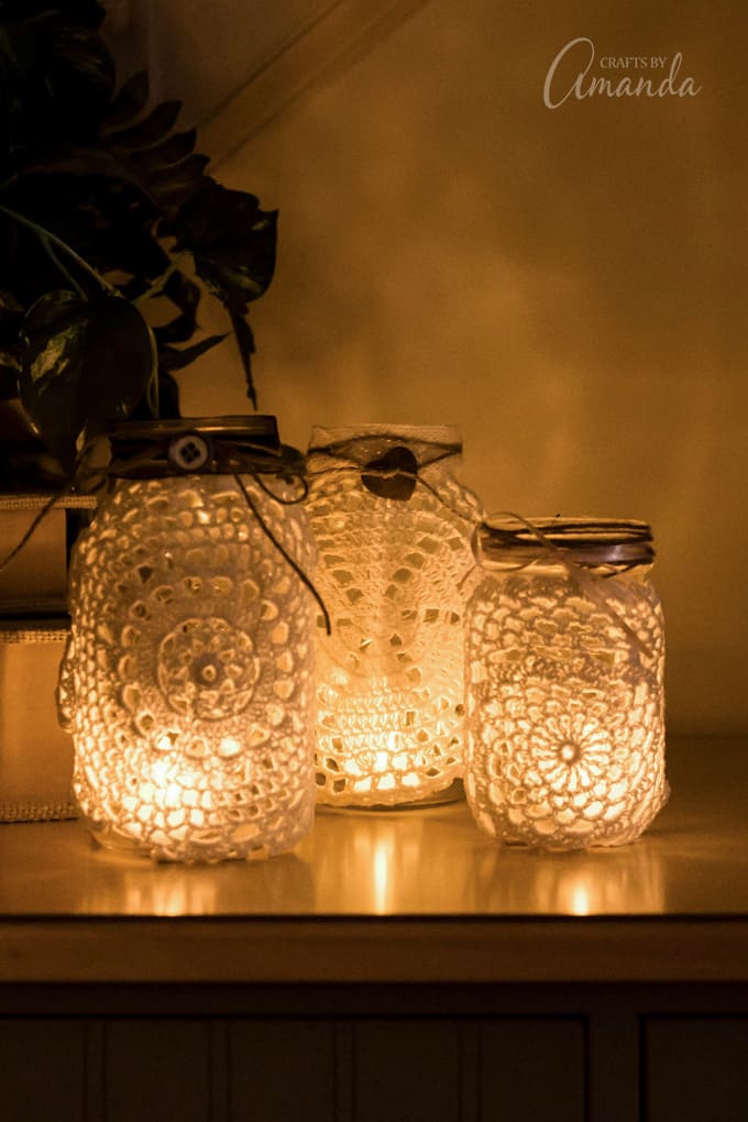 Doily Luminaries